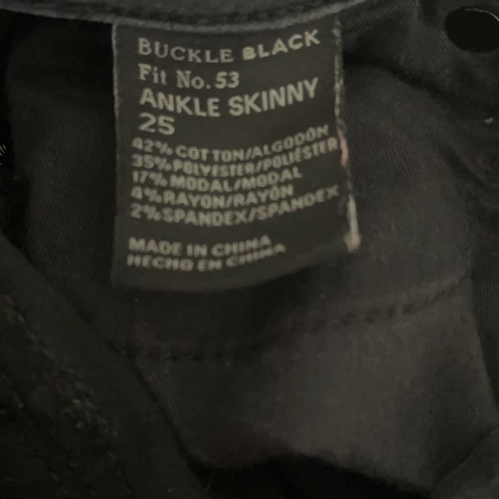 Black skinny jeans-Buckle